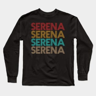 Serena Vintage Retro Long Sleeve T-Shirt